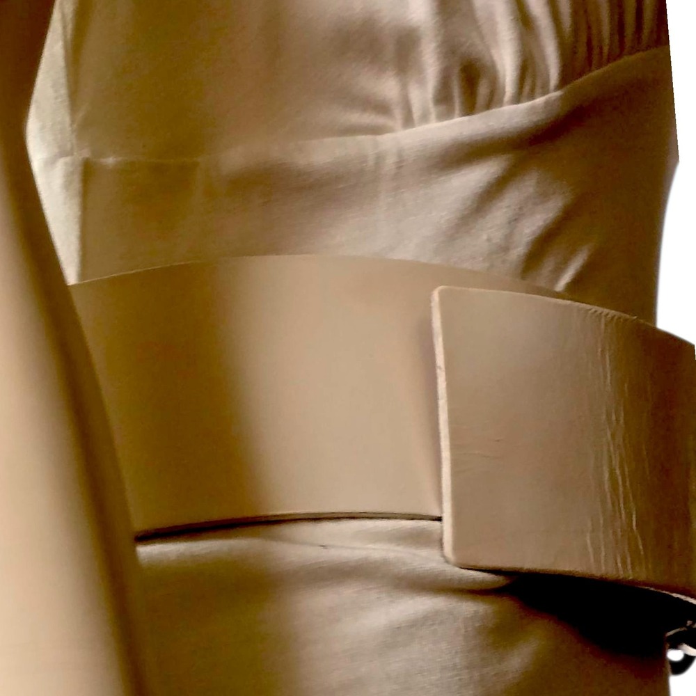 Vintage Calvin Klein Wide White Leather Belt M/L 37.5" 2.5" Width 80s 90s - Picture 11 of 16